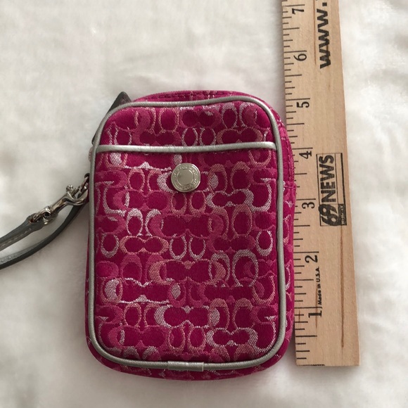 Small Pink Coach Wristlet - Picture 4 of 5